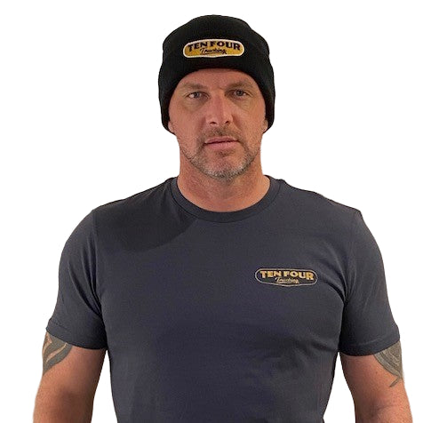 Ten Four Traditional Trucker T Shirt in Dark Ink Grey