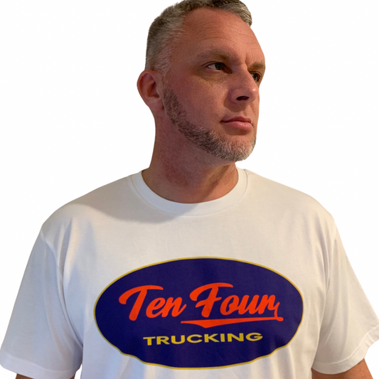 Retro Ten Four Relaxed Fit T Shirt in White