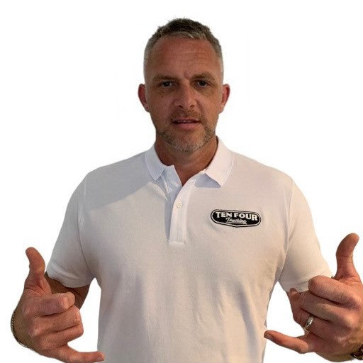 Polo Shirt White with Embroidered Logo UNISEX