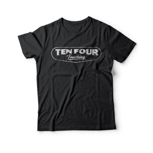 Ten Four Traditional Trucker T Shirt in Black
