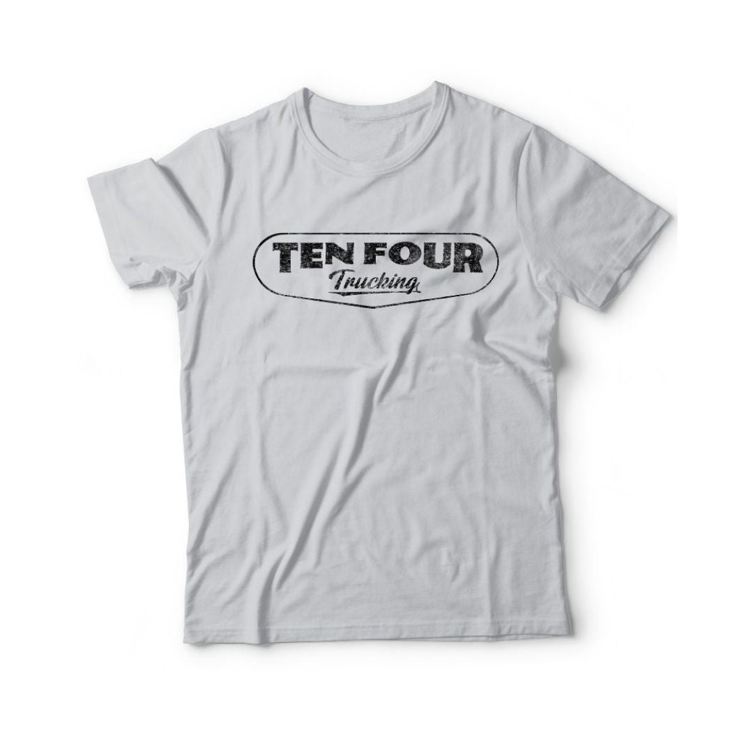 Ten Four Traditional Trucker T Shirt in White